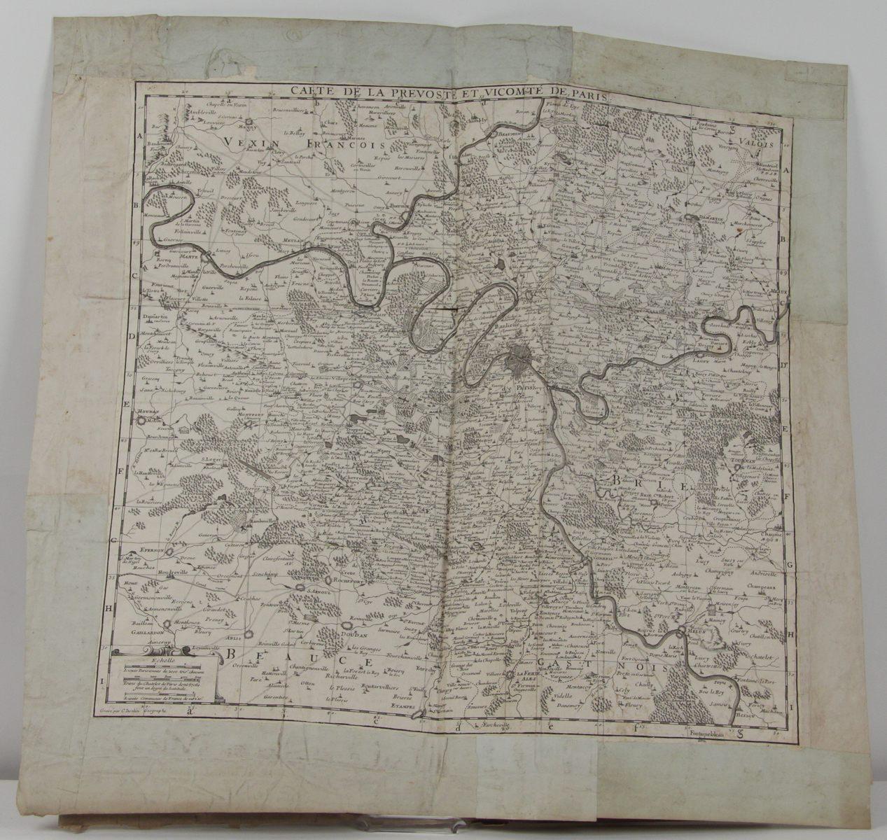 Carte de la prevoste et vicomté de Paris, Charles Inselin, 1ère moitié 18e siècle