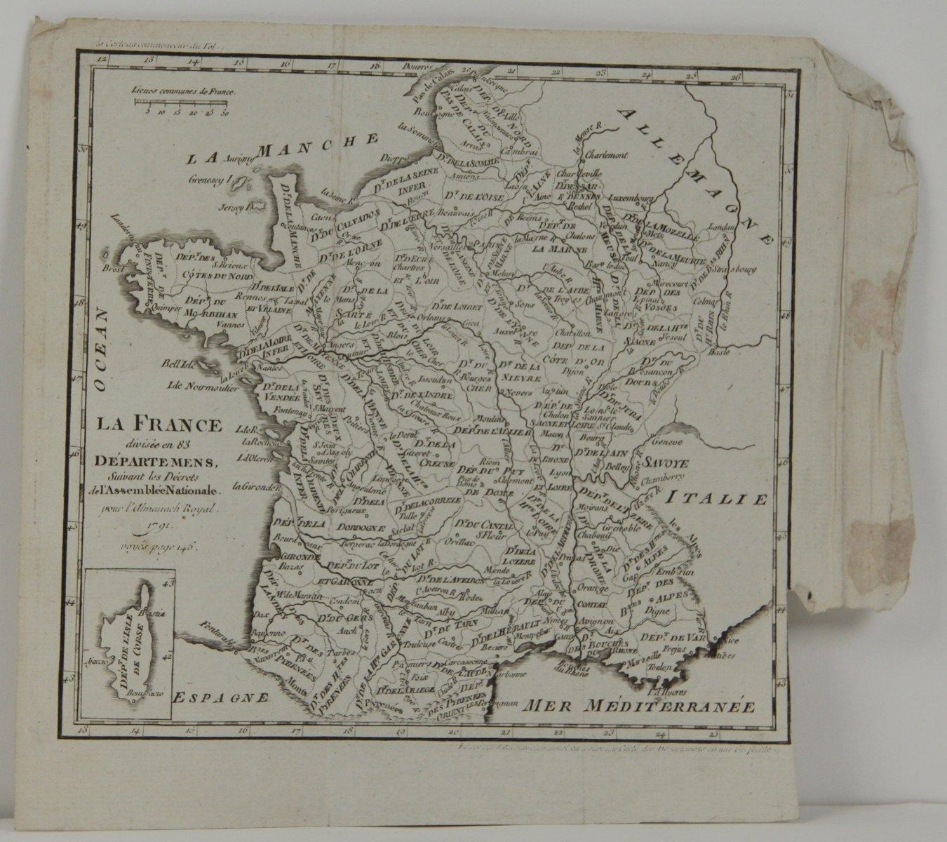La France divisée en 83 départements_0