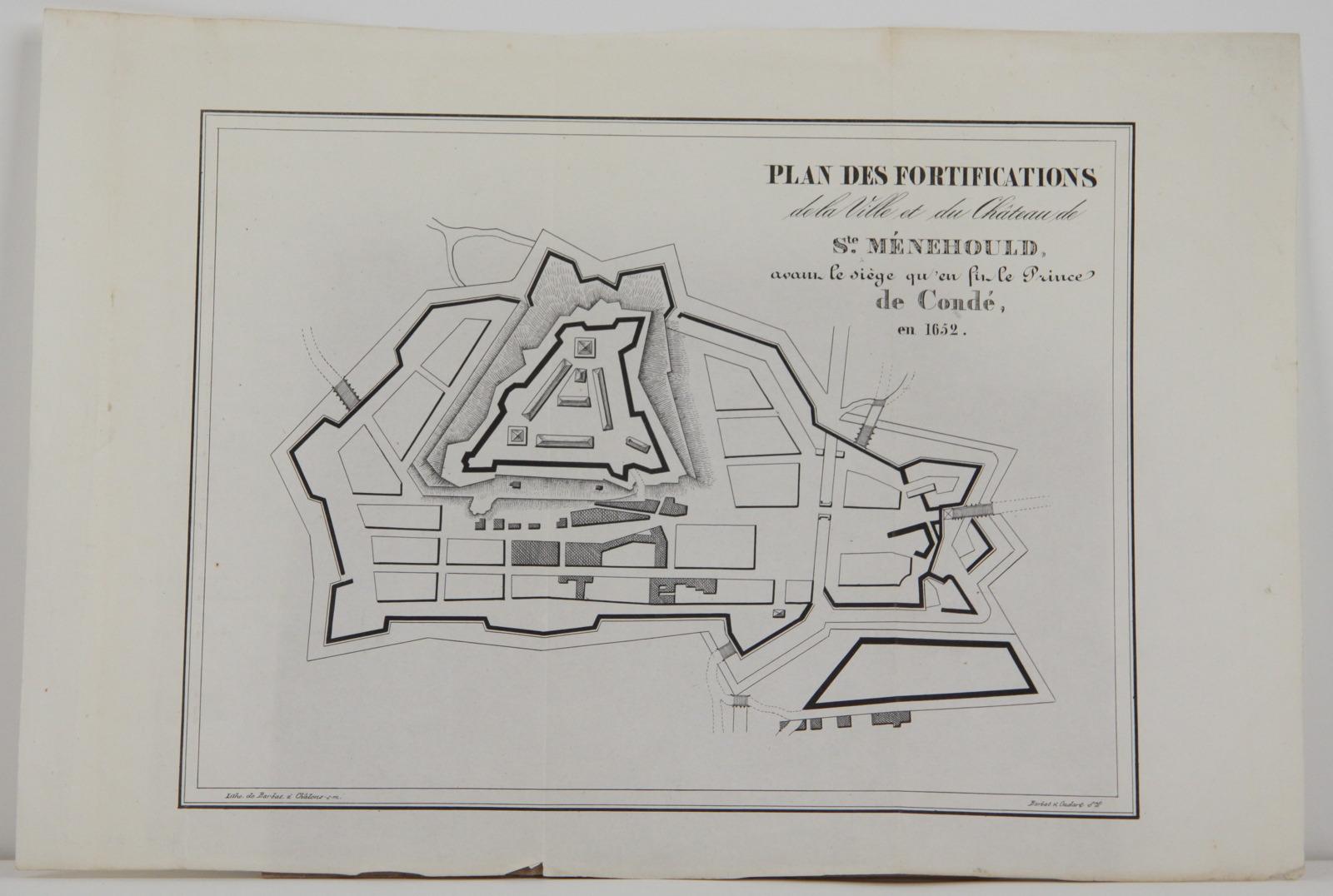 Plan des fortifications de la ville et du château de Sainte Ménehould_0