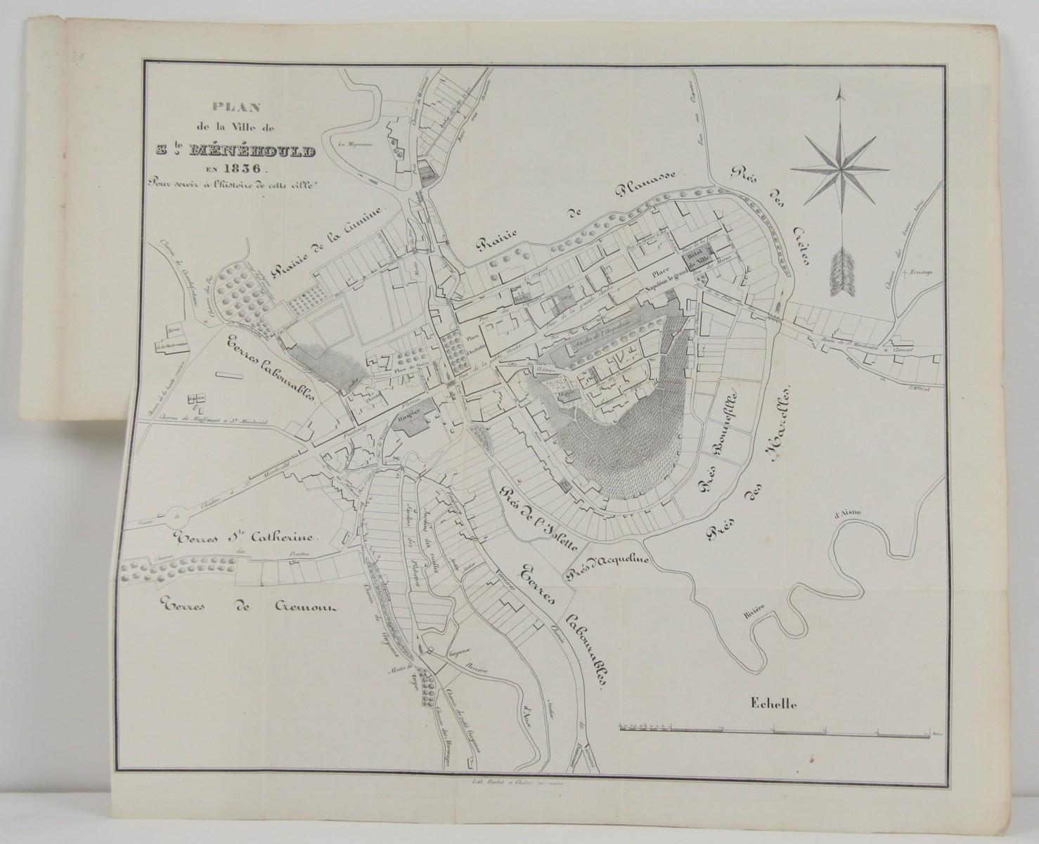Plan de la ville de Sainte Ménehould en 1836_0