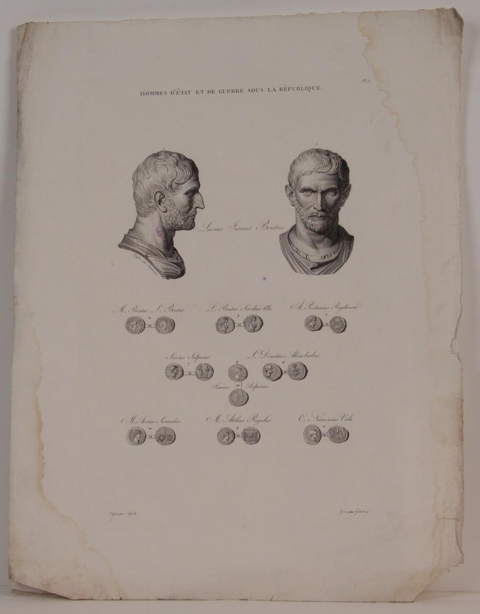 Planches de l'iconographie romaine (pl 02) : Hommes d'état et de guerre sous la république : Lucius Junius Brutus_0
