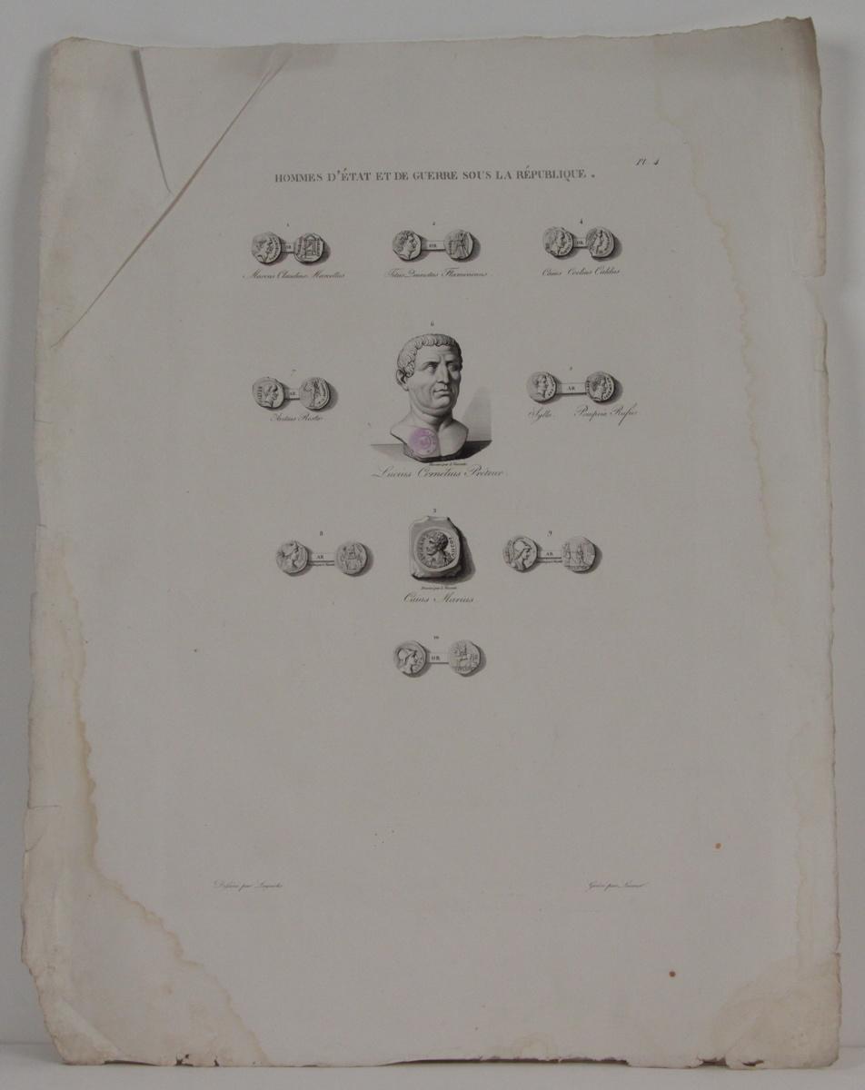Planches de l'iconographie romaine (pl 04) : Hommes d'état et de guerre sous la république : Lucius Cornélius Préteur_0