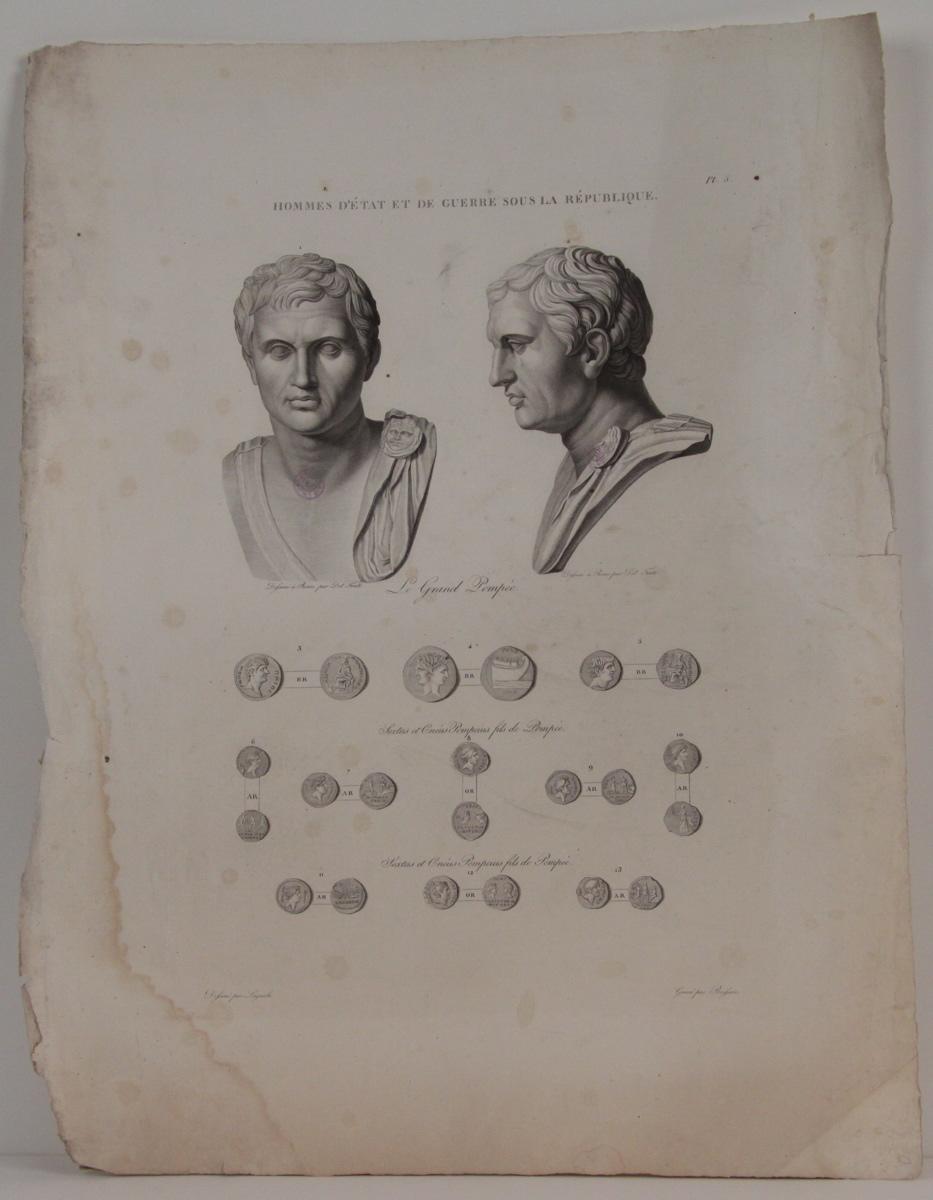 Planches de l'iconographie romaine (pl 05) : Hommes d'état et de guerre sous la république : Le Grand Pompée_0