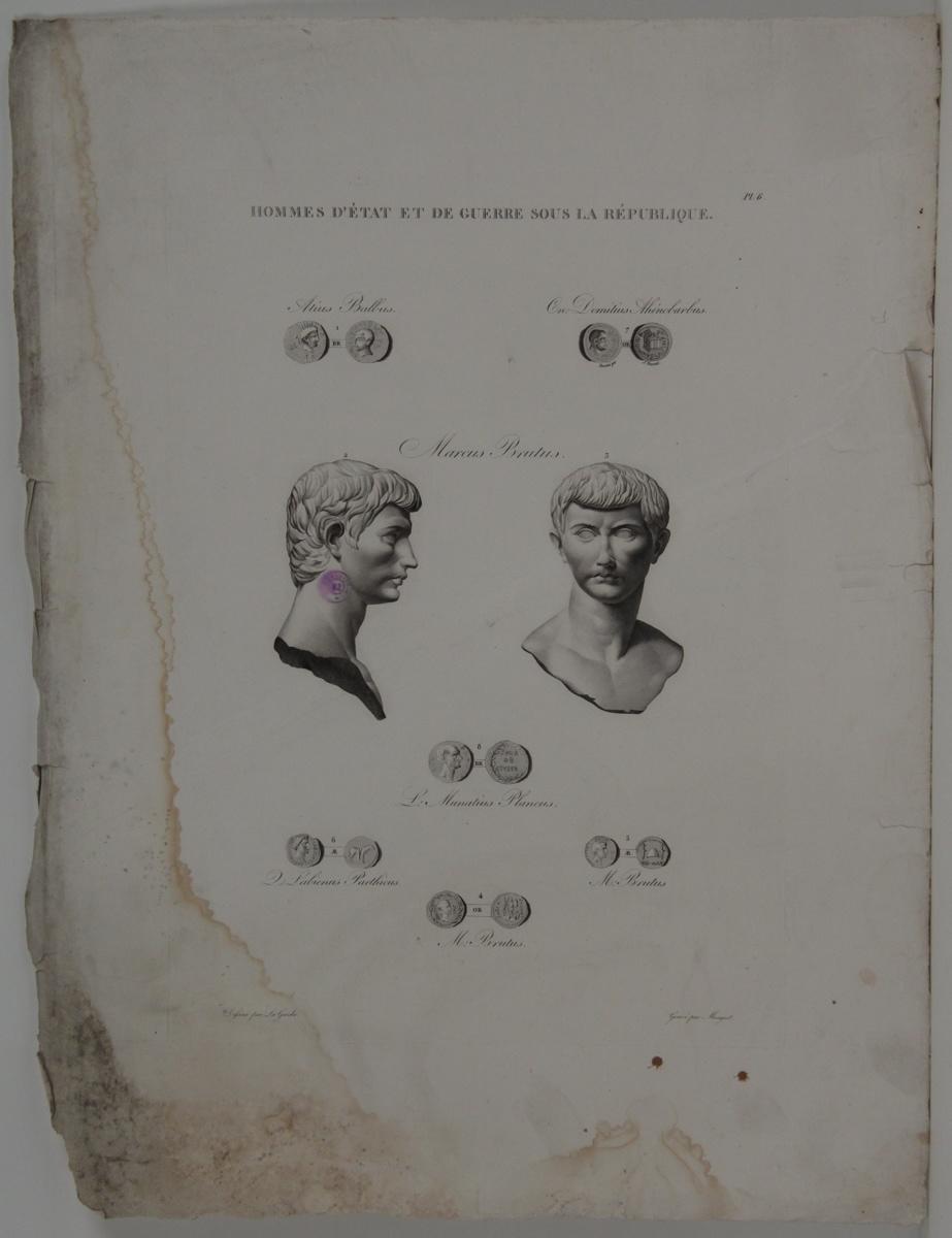 Planches de l'iconographie romaine (pl 06) : Hommes d'état et de guerre sous la république : Marcus Brutus_0