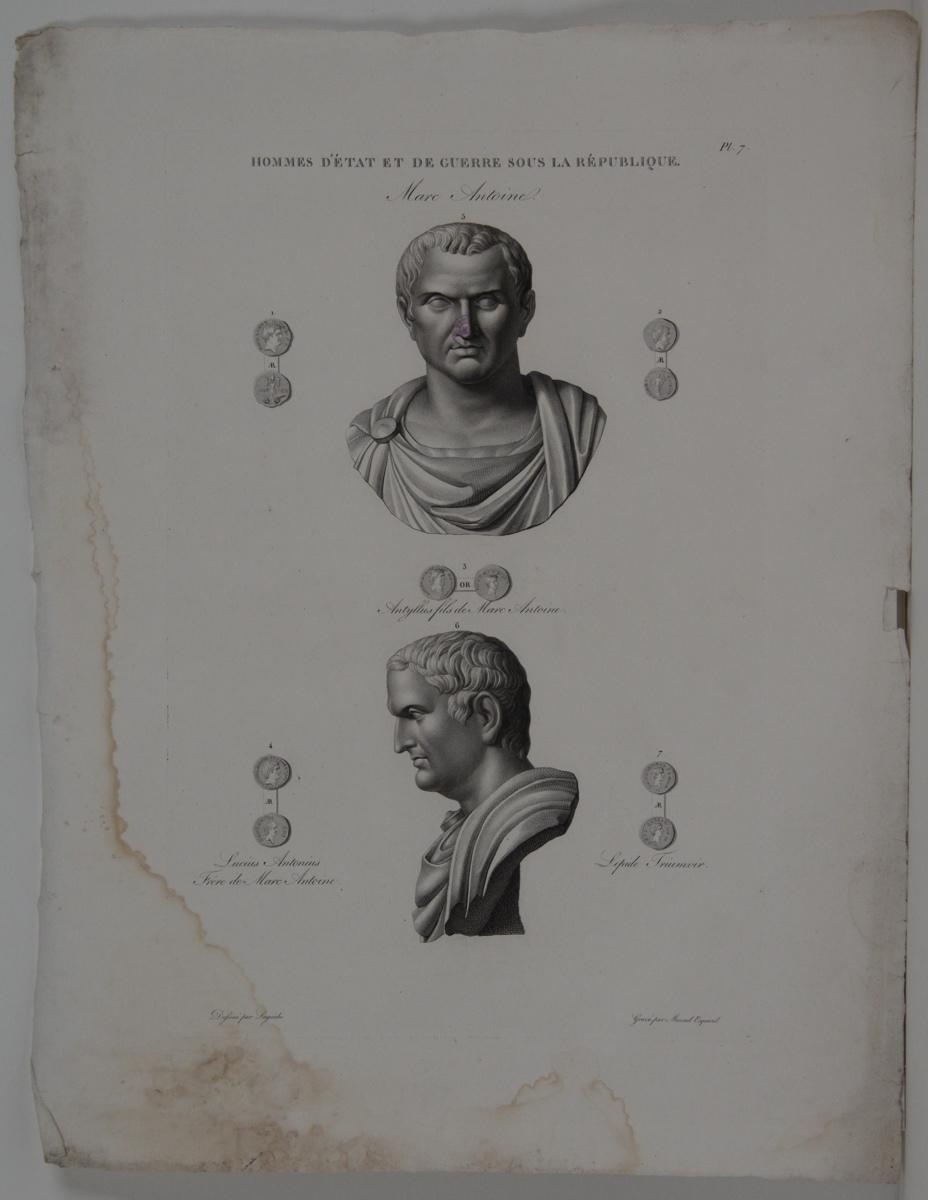 Planches de l'iconographie romaine (pl 07) : Hommes d'état et de guerre sous la république : Marc Antoine_0