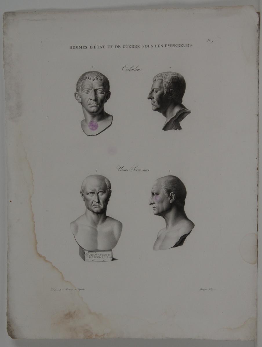 Planches de l'iconographie romaine (pl 09) : Hommes d'état et de guerre sous les empereurs : Corbulon, Ursus Servianus_0