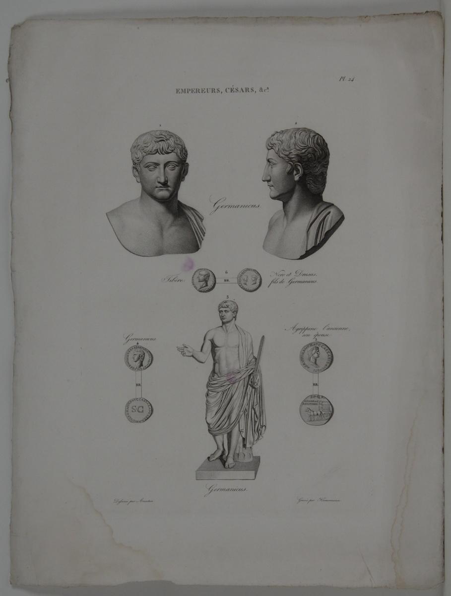 Planches de l'iconographie romaine (pl 24) : Empereurs, Césars, &Ca. : Germanicus_0