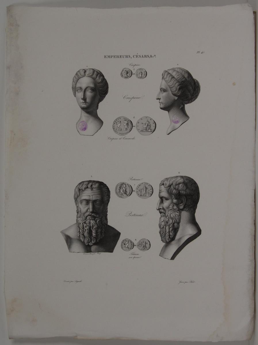 Planches de l'iconographie romaine (pl 45) : Empereurs, Césars, &Ca. : Crispine, Pertinax_0