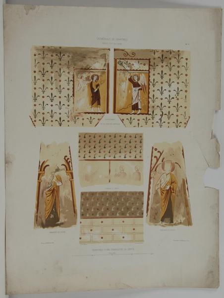 Cathédrale de Chartres, peinture murale d'une chapelle de la crypte_0
