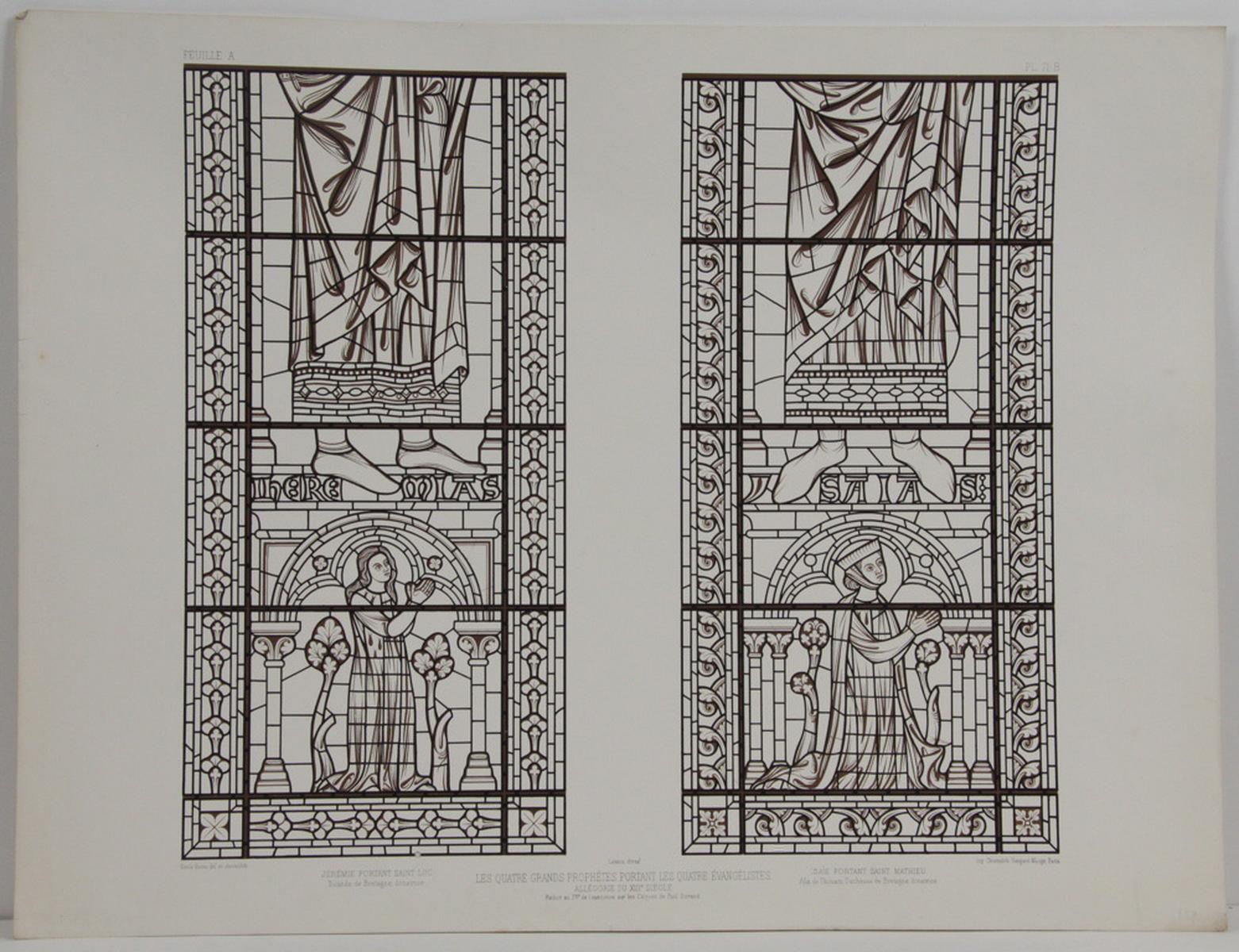 Cathédrale de Chartres, les quatre grands prophètes portant les quatre grands évangélistes_0