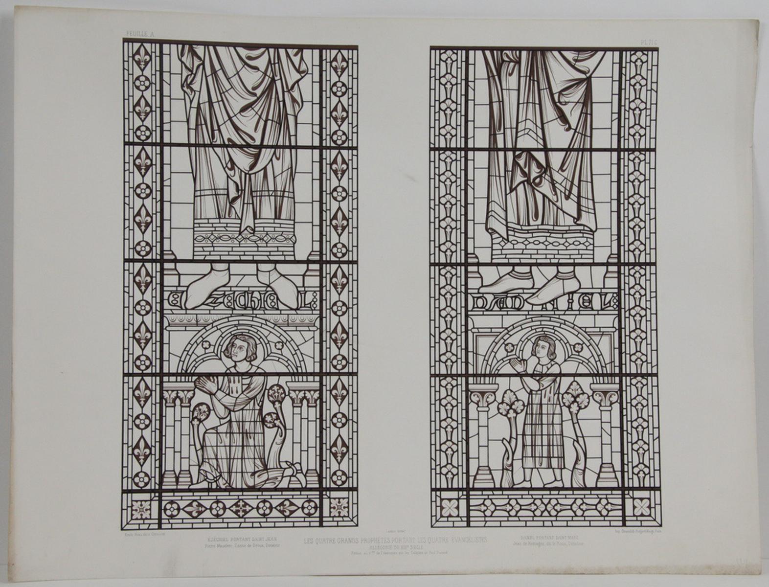 Cathédrale de Chartres, les quatre grands prophètes portant les quatre grands évangélistes_0