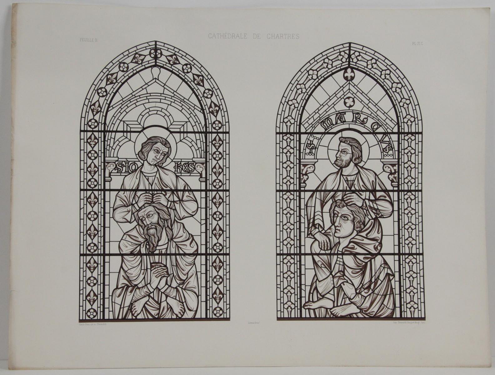 Cathédrale de Chartres, les quatre grands prophètes portant les quatre grands évangélistes_0