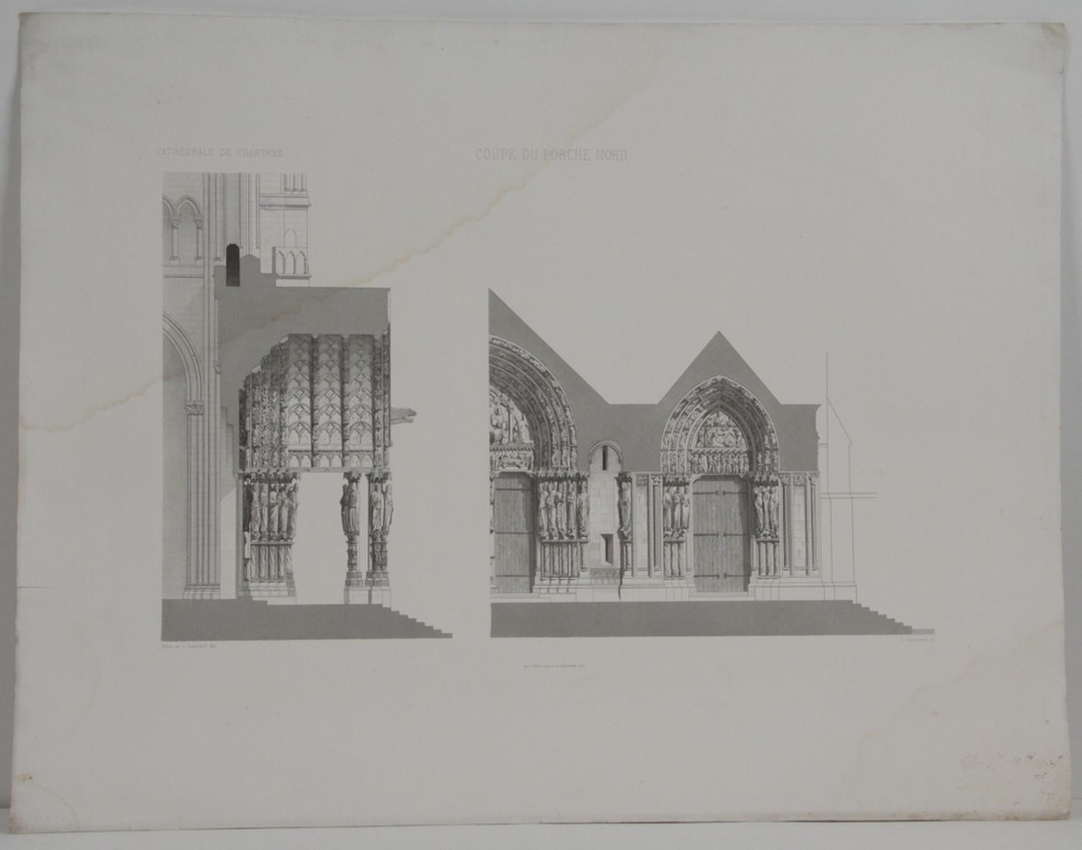 Cathédrale de Chartres, coupe du porche nord_0