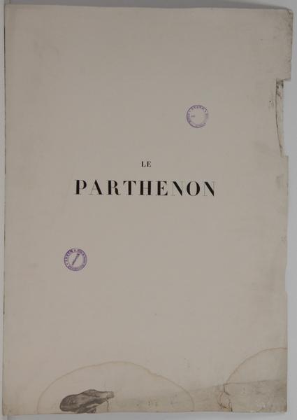 Le Parthénon, document pour servir à une restauration_2