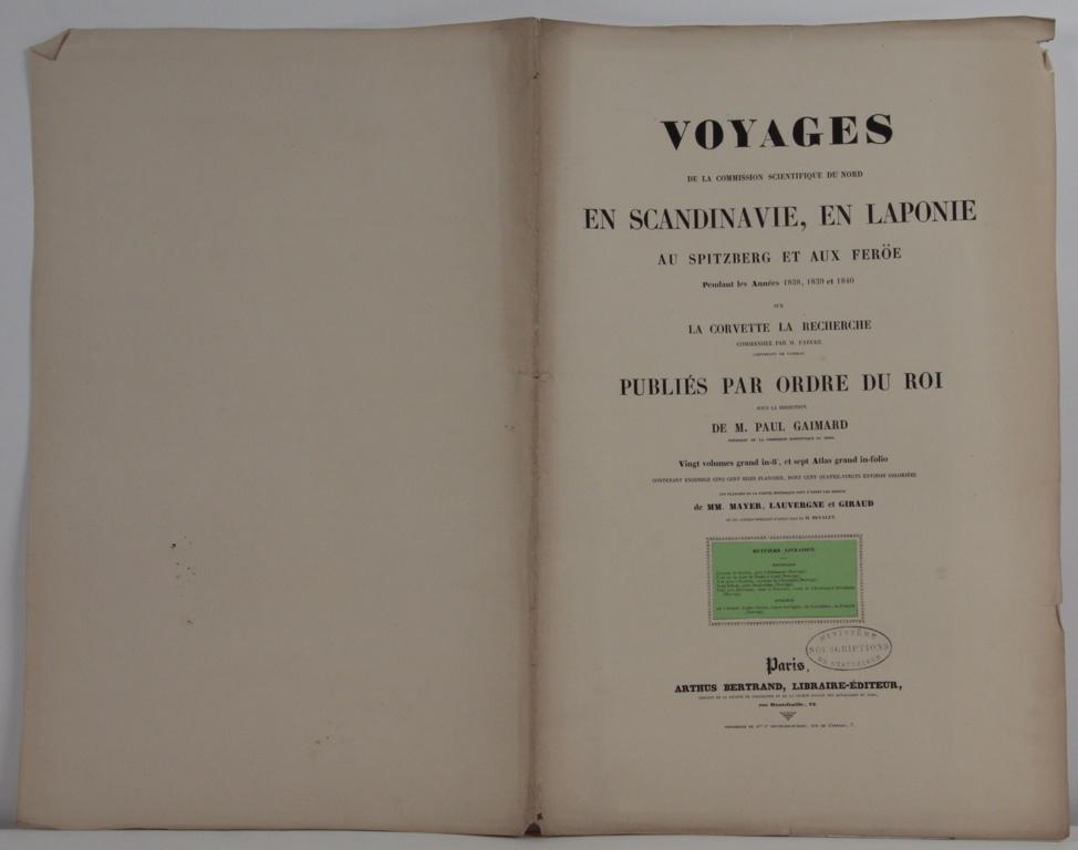 Voyages de la commission scientifique du nord en Scandinavie, en Laponie, au Spitzberg et aux Feröe, tome 8_0