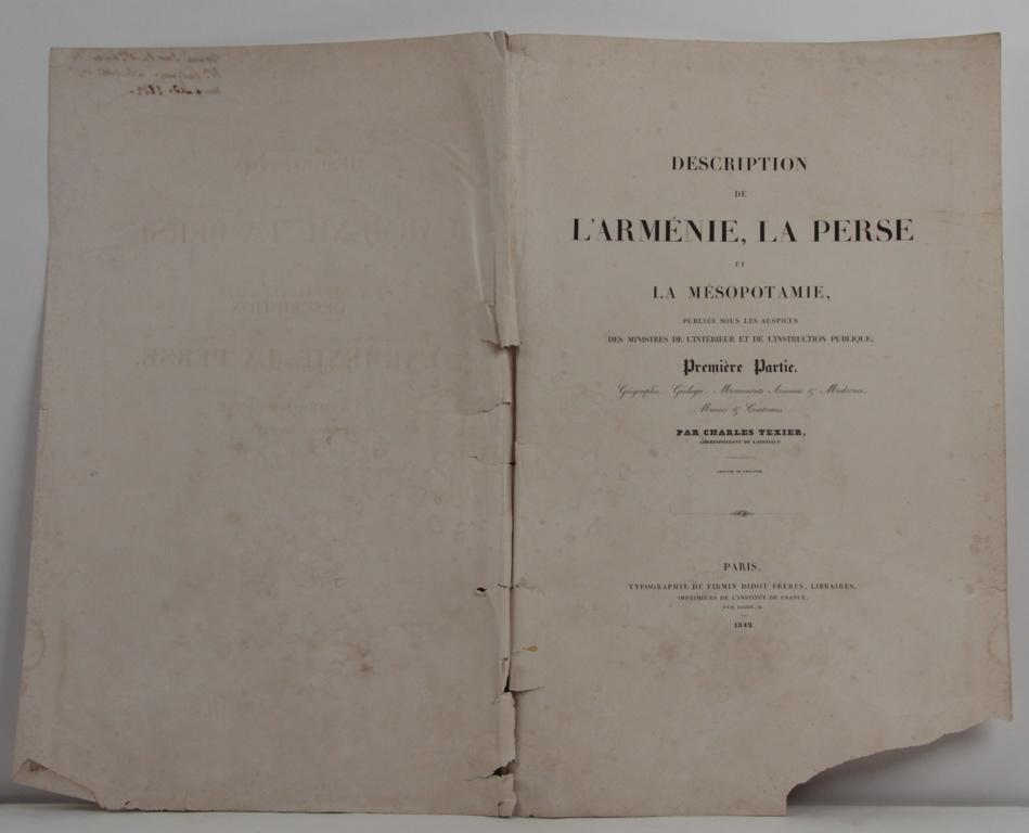 Description de l'Arménie, la Perse et la Mésopotamie, partie 1, planche 1 à 50_1