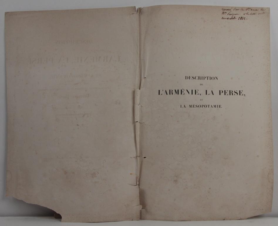 Description de l'Arménie, la Perse et la Mésopotamie, partie 1, planche 1 à 50_0
