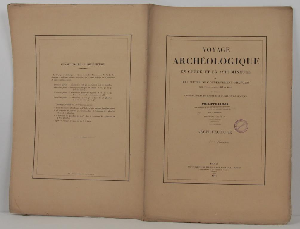 Voyage archéologique en Grèce et en Asie Mineure, 1848, 20e livraison_0