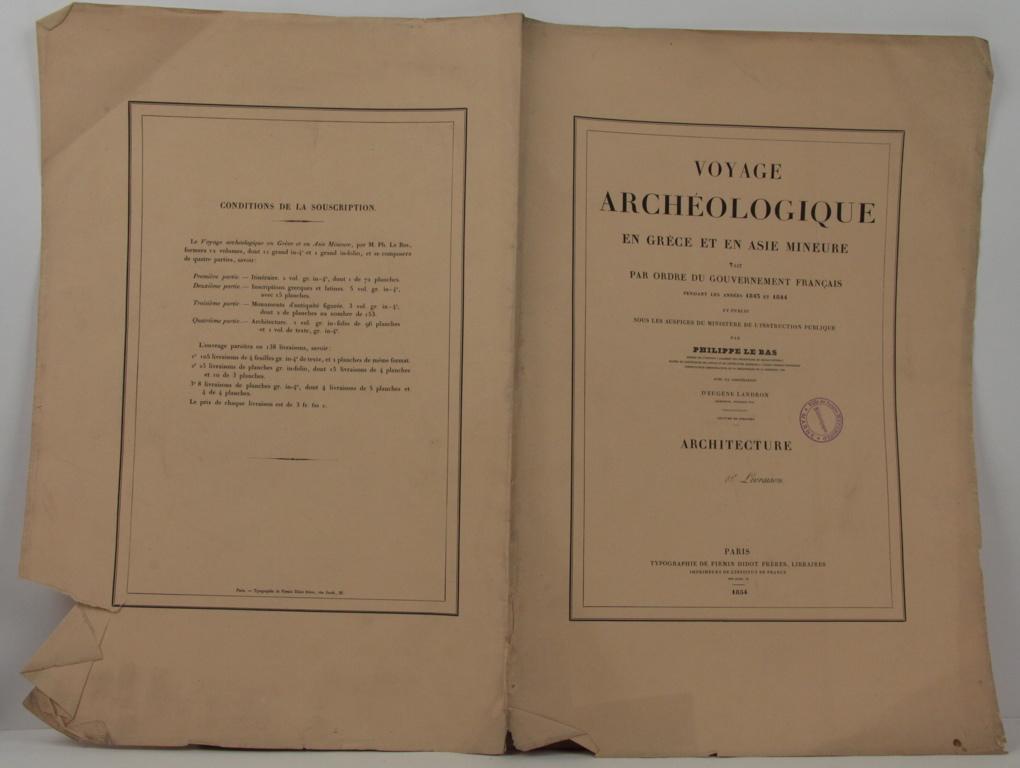 Voyage archéologique en Grèce et en Asie Mineure, 1854, 22e livraison, Eugène Landron, 1854