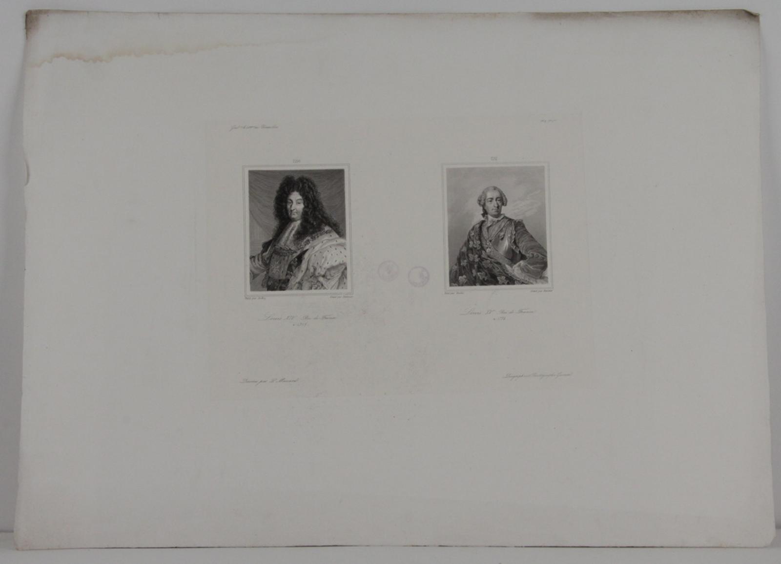 Galerie historique de Versailles, Portrait de Louis XIV et de Louis XV, Léopold Massard, 1839-1848