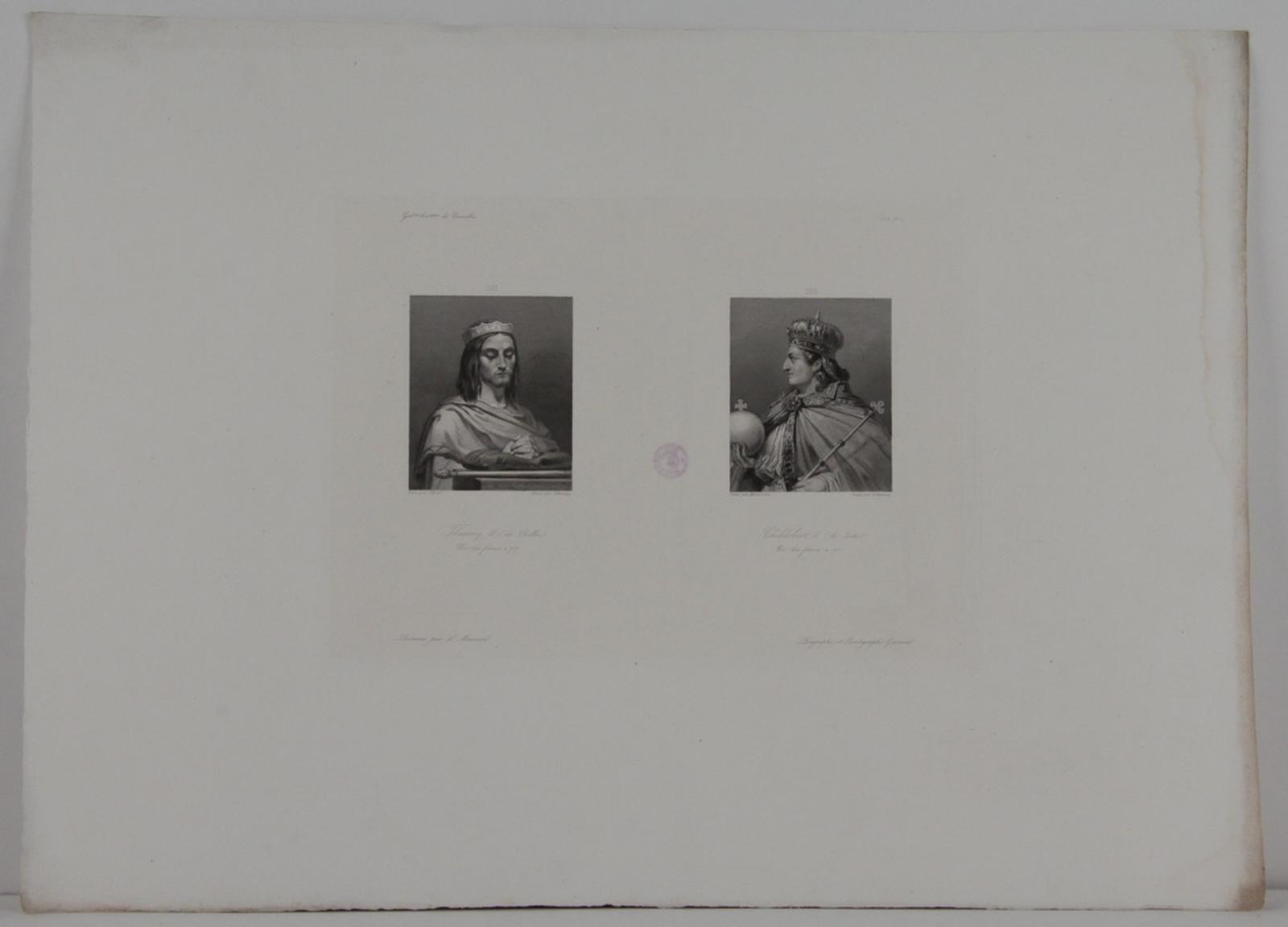 Galerie historique de Versailles, Portrait de Thierry II et de Childebert II_0