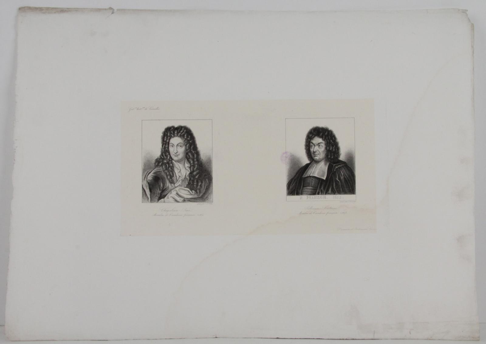 Galerie historique de Versailles, Portrait de Jean Chapelain et de Fontaine Pellisson, Jules Porreau, 1839-1848