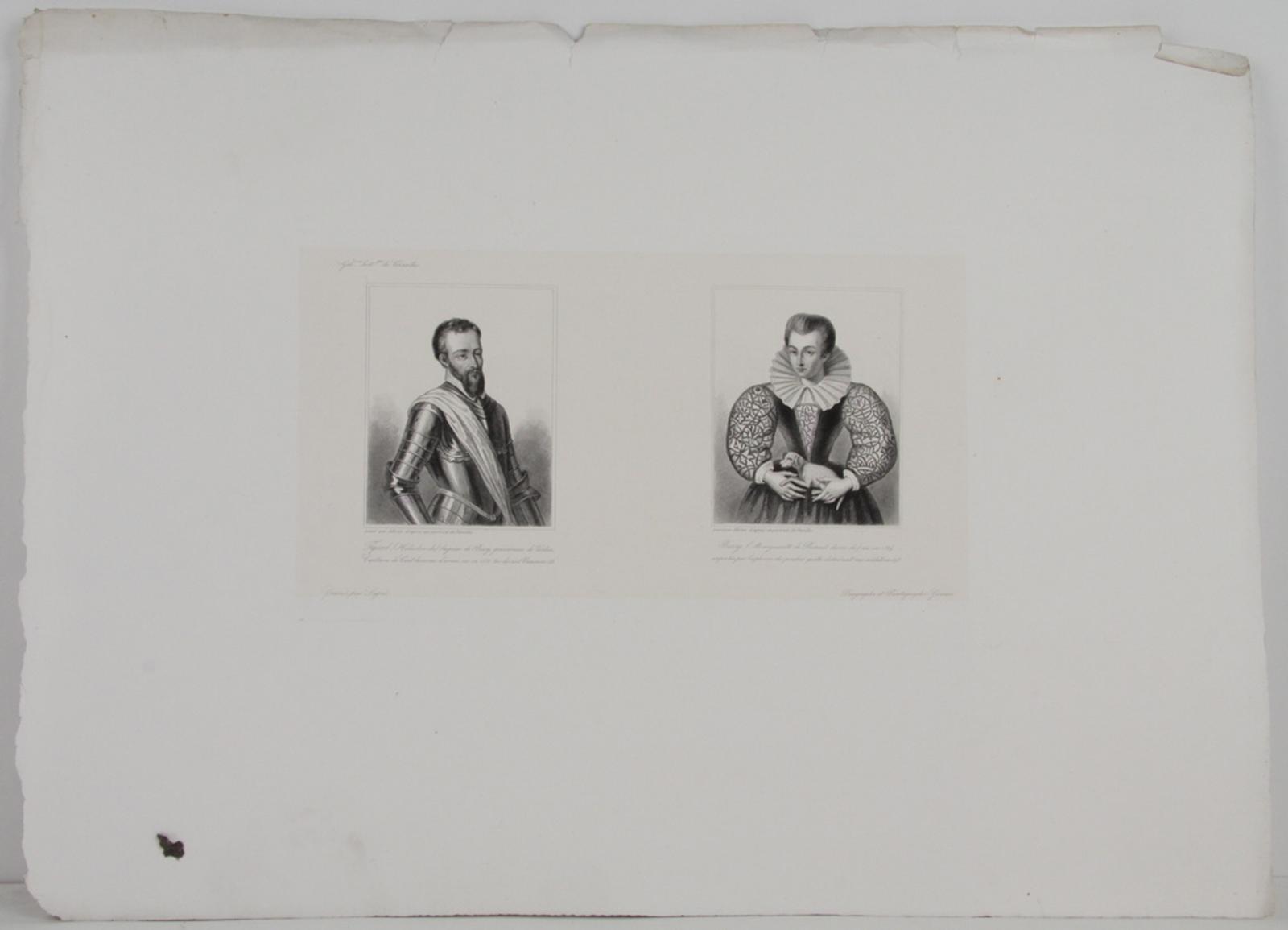 Galerie historique de Versailles, Portrait de Héliodore Thiard et de Marguerite de Buisseuil_0