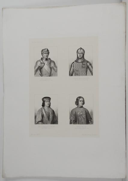 Galerie historique de Versailles, Portrait de Jeannet de Poix, de Charles de Recourt, de Georges de Beauvoir et de Louis de Culant, François Pigeot, 1839-1848