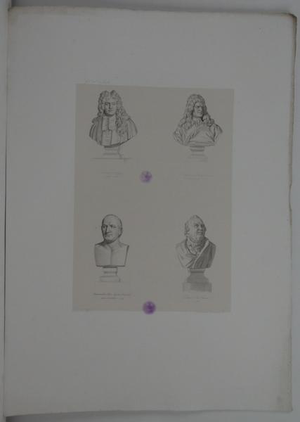 Galerie historique de Versailles, buste de Philippe Quinault, de Charles Rivière Dufresny, de Pierre Augustin Caron de Beaumarchais et de Jean François Ducis_0