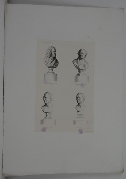 Galerie historique de Versailles, buste de Bernard le Bovier de Fontenelle, de Claude Adrien Helvétus, de Denis Diderot et de Jean lerond Dalembert_0