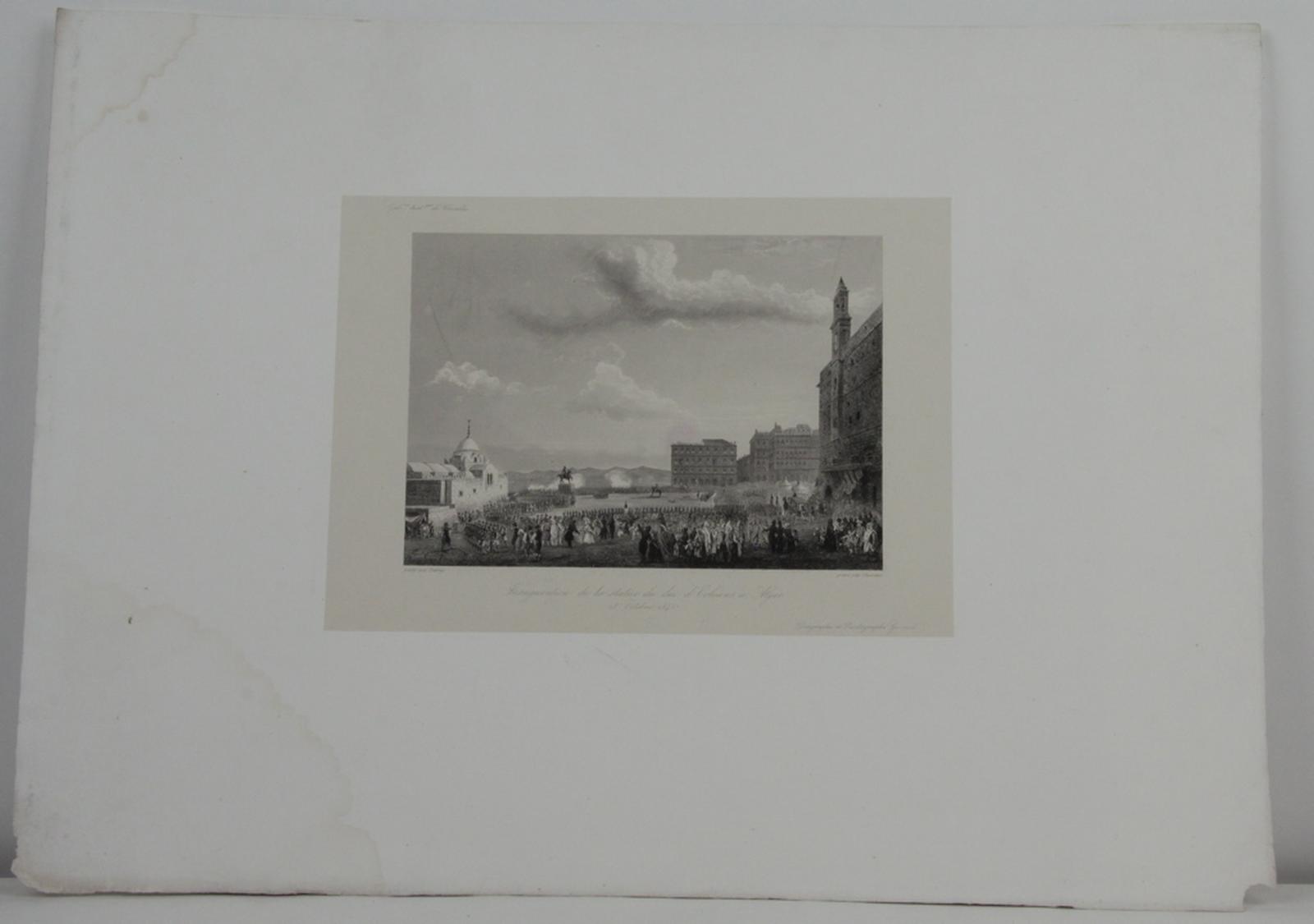 Galerie historique de Versailles, inauguration de la statue du duc d'Orléans à Alger, François Barry, 1839-1848