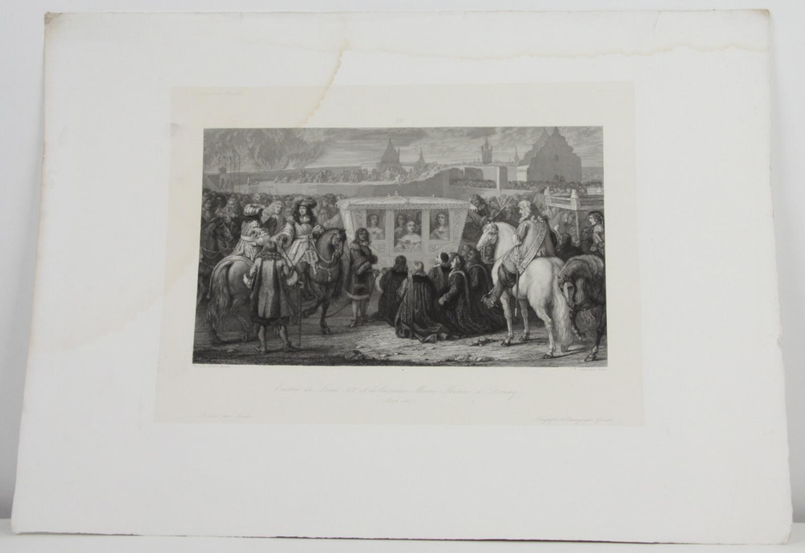 Galerie historique de Versailles, entrée de Louis XIV et la reine Marie-Thérèse à Douay_0