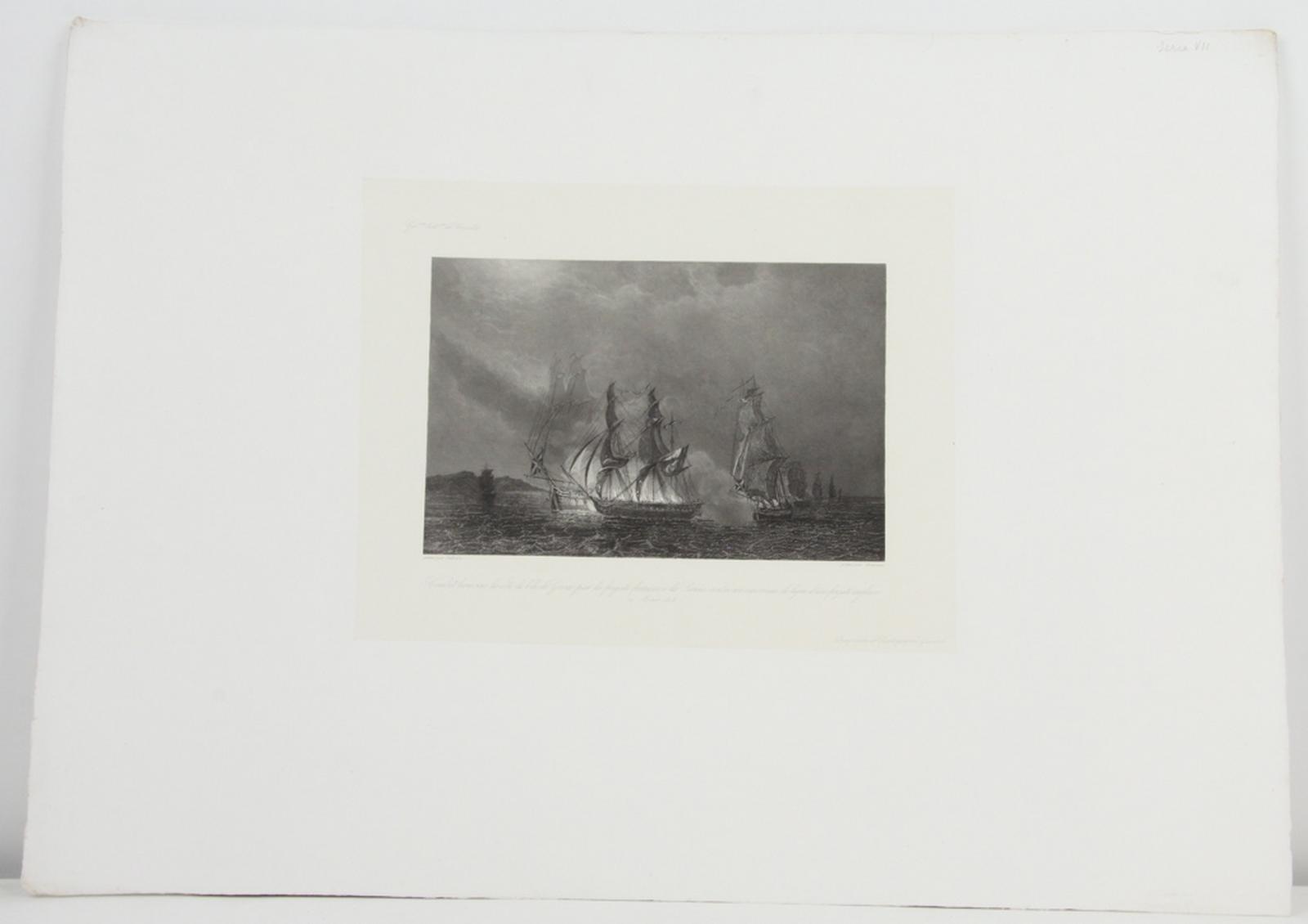 Galerie historique de Versailles, combat livré sous la côte de l'île de Groix par la frégate française la Sirène contre un vaisseau de ligne d'une frégate anglaise_0