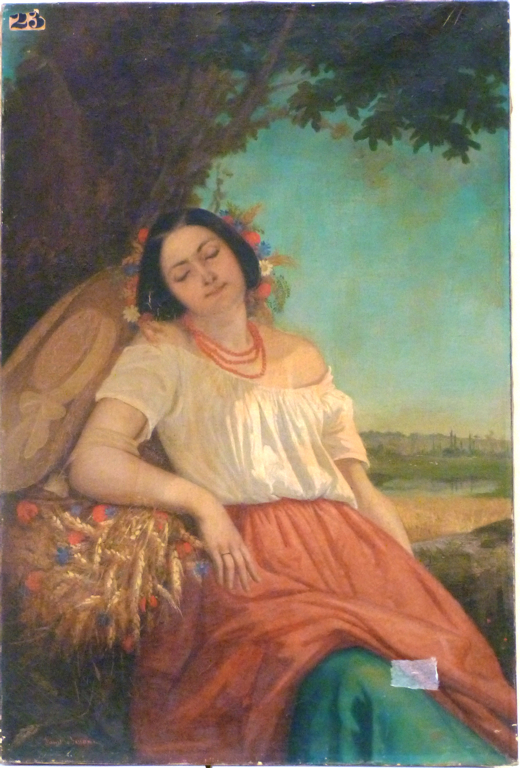 Une moissonneuse ou une glaneuse, Faustin Besson, 1842