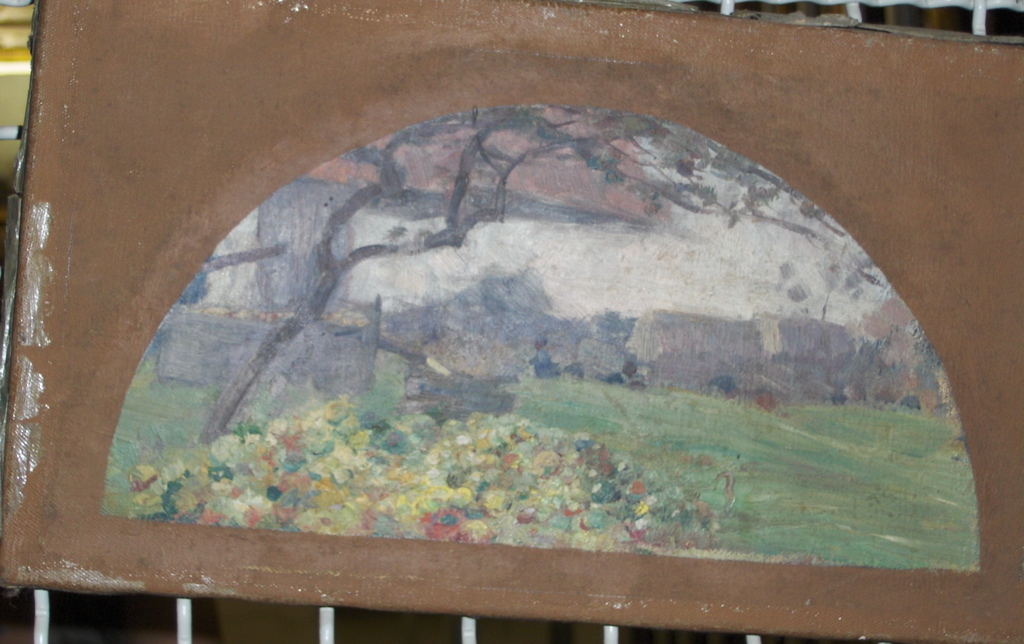 Jardin avec parterre de fleurs, Jean-Adolphe Chudant, 2e moitié 19e siècle, 1ère moitié 20e siècle