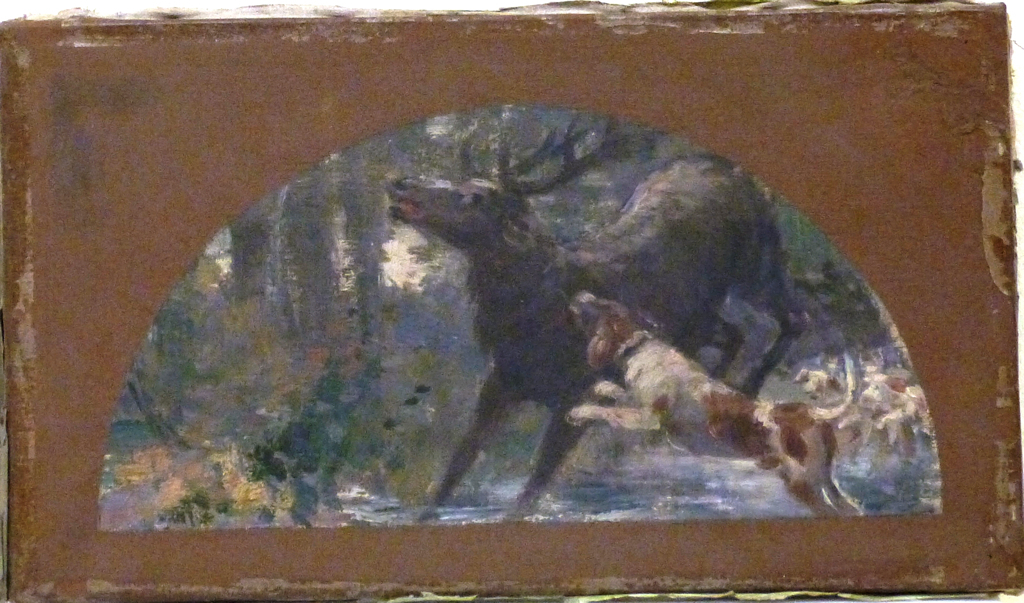 Cerf aux abois, Jean-Adolphe Chudant, 2e moitié 19e siècle, 1ère moitié 20e siècle