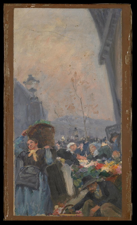 Scène de marché, Jean-Adolphe Chudant, 2e moitié 19e siècle, 1ère moitié 20e siècle