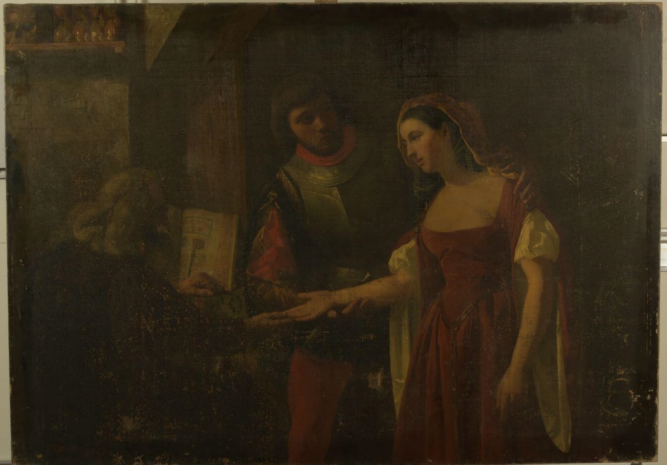L'Horoscope ou La diseuse de bonne aventure, Jean Gigoux, 1834 vers