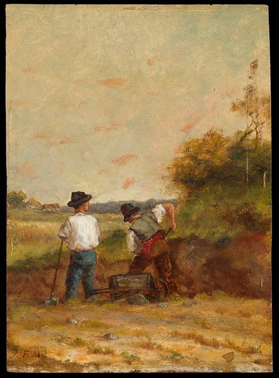 Paysans bêchant, Jean-François Millet, 19e siècle