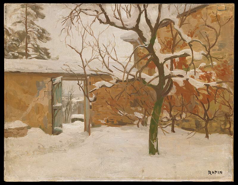 Paysage d'hiver, Alexandre Rapin, 19e siècle