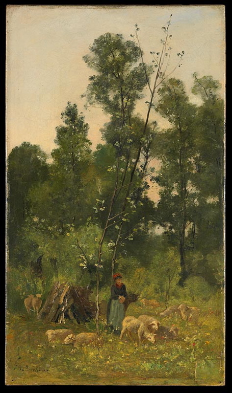 Bergère avec ses moutons_0