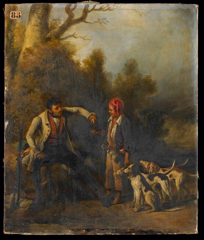 Halte de chasse, Francis Antoine Conscience, 1830