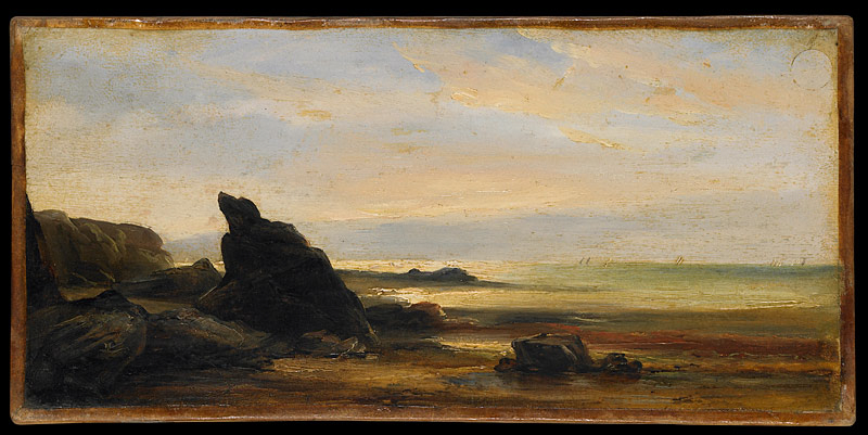 Rochers au bord de la mer, Théodore Gudin, 19e siècle