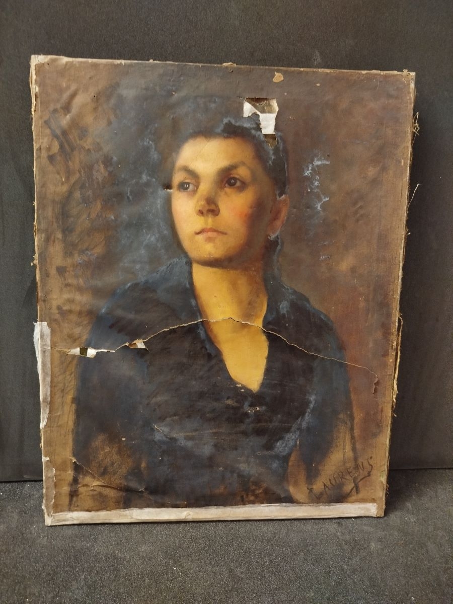 Étude d'une tête de femme, Laurens, 19e siècle