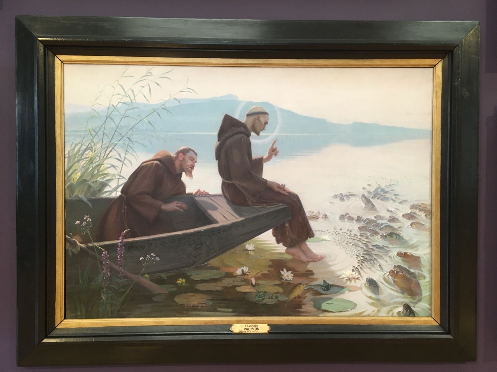 Prédication de saint François aux poissons, Edouard Jérôme Paupion, 1898