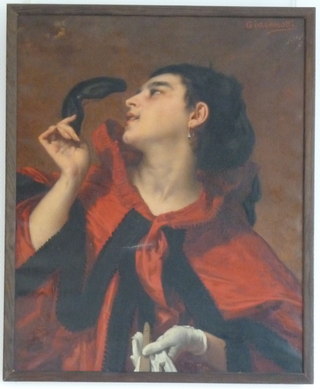 Femme tenant un loup, Félix Henri Giacomotti, 19e siècle