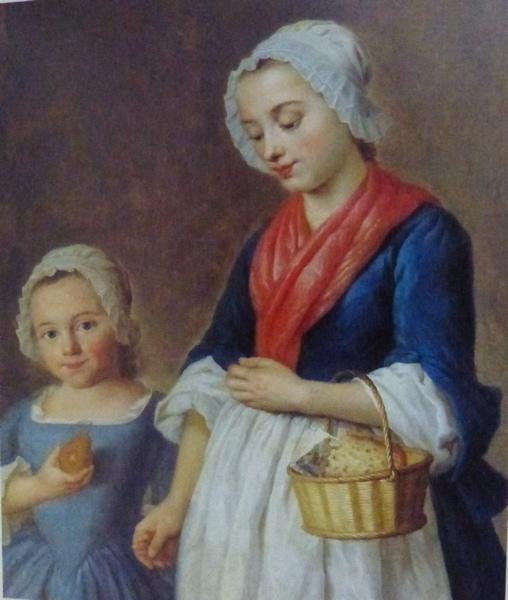 Petite fille conduite en classe, Gaspard Gresly, 18e siècle