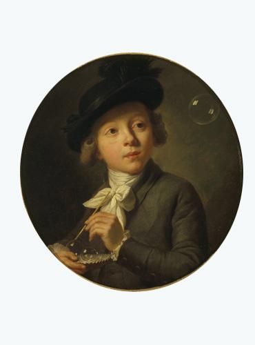 Jeune garçon faisant des bulles de savon_0