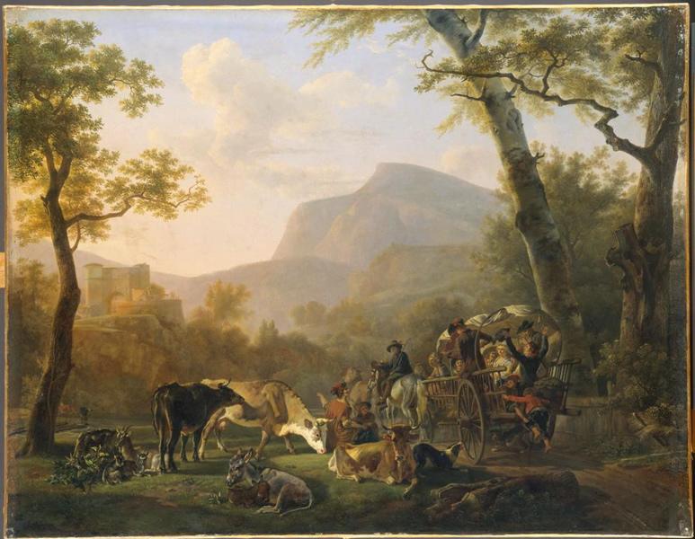 Départ pour une noce de village, Jean-Louis Demarne, 1800 vers