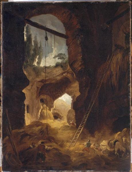 Ruines du palais des empereurs à Rome, Hubert Robert, 1761 vers